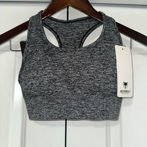 Wearwolf Stretch Racerback Lightweight Sports Bra Grey S NWT